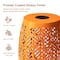 Glitzhome® 18.25" Multifunctional Solar Powdered Iron Leaf Cutout Garden Stool